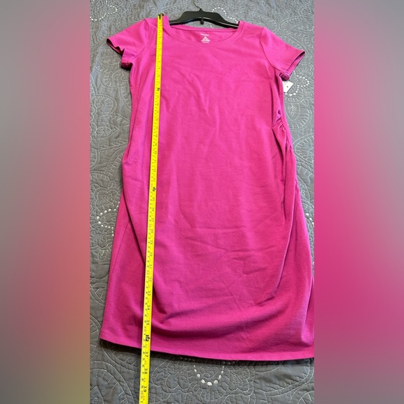 Sonoma Maternity Magenta Everyday Tee Dress NWT Size Maternity Medium - Picture 6 of 9